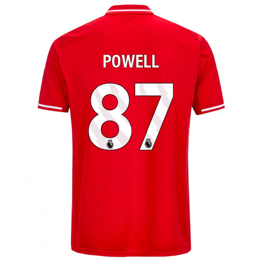 Danxen Niño Camiseta Jayden Powell #87 Rojo Blanco 1ª Equipación 2025/26 La Camisa México