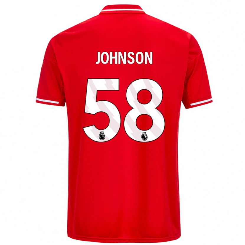 Danxen Niño Camiseta Pharrell Johnson #58 Rojo Blanco 1ª Equipación 2025/26 La Camisa México
