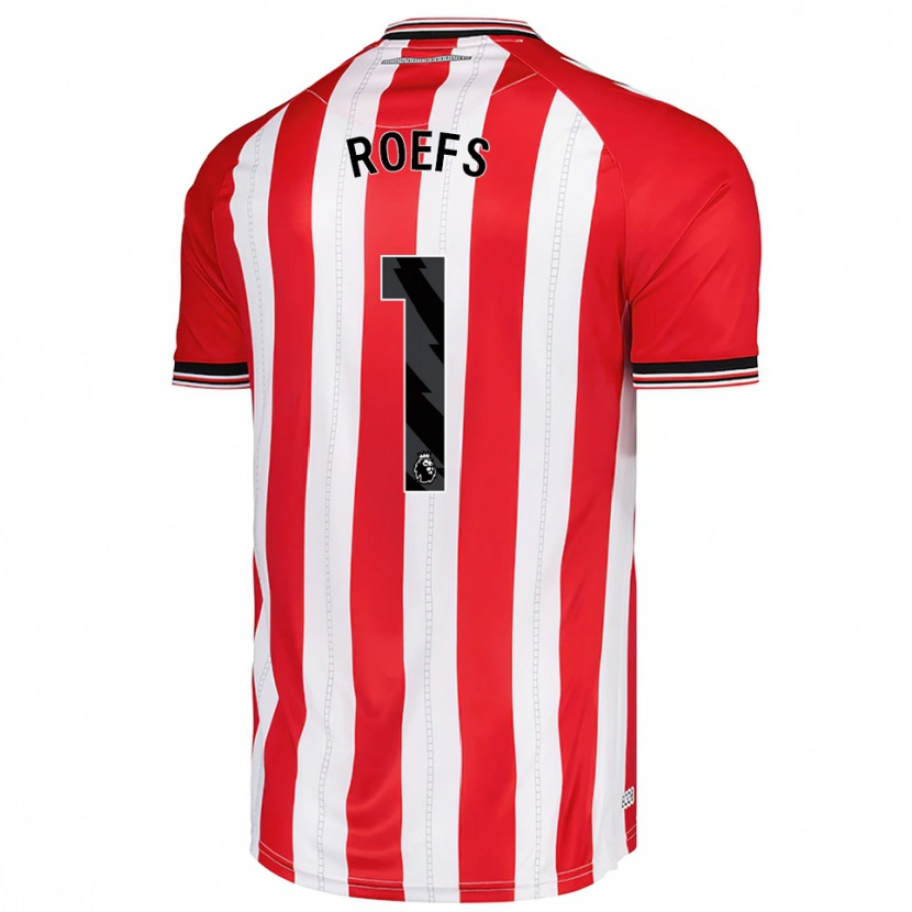 Danxen Niño Camiseta Robin Roefs #1 Rojo Blanco 1ª Equipación 2025/26 La Camisa México