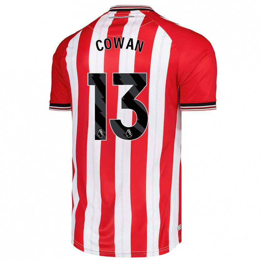 Danxen Niño Camiseta Joe Cowan #13 Rojo Blanco 1ª Equipación 2025/26 La Camisa México