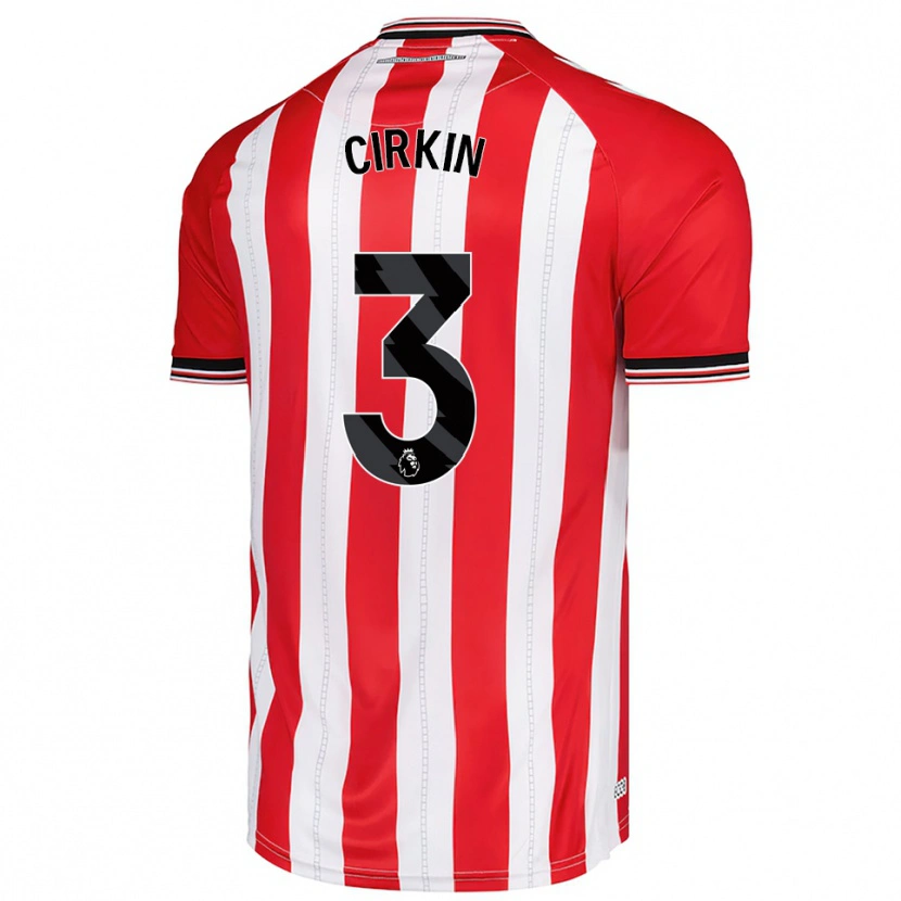 Danxen Niño Camiseta Dennis Cirkin #3 Rojo Blanco 1ª Equipación 2025/26 La Camisa México