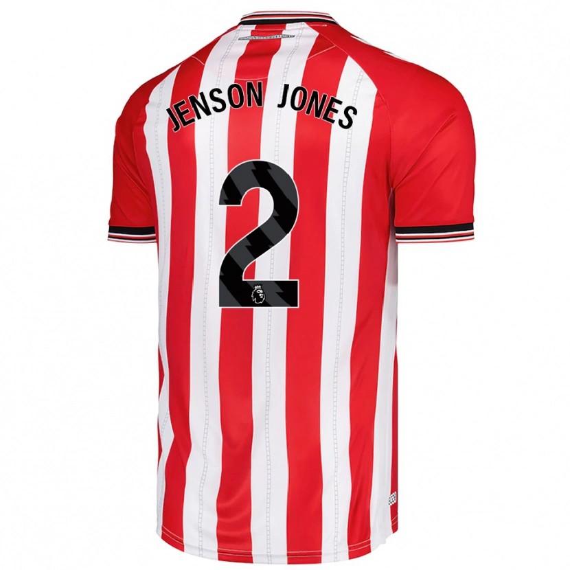 Danxen Niño Camiseta Jenson Jones #2 Rojo Blanco 1ª Equipación 2025/26 La Camisa México