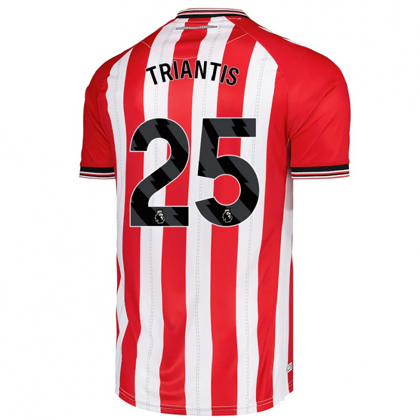Danxen Niño Camiseta Nectarios Triantis #25 Rojo Blanco 1ª Equipación 2025/26 La Camisa México