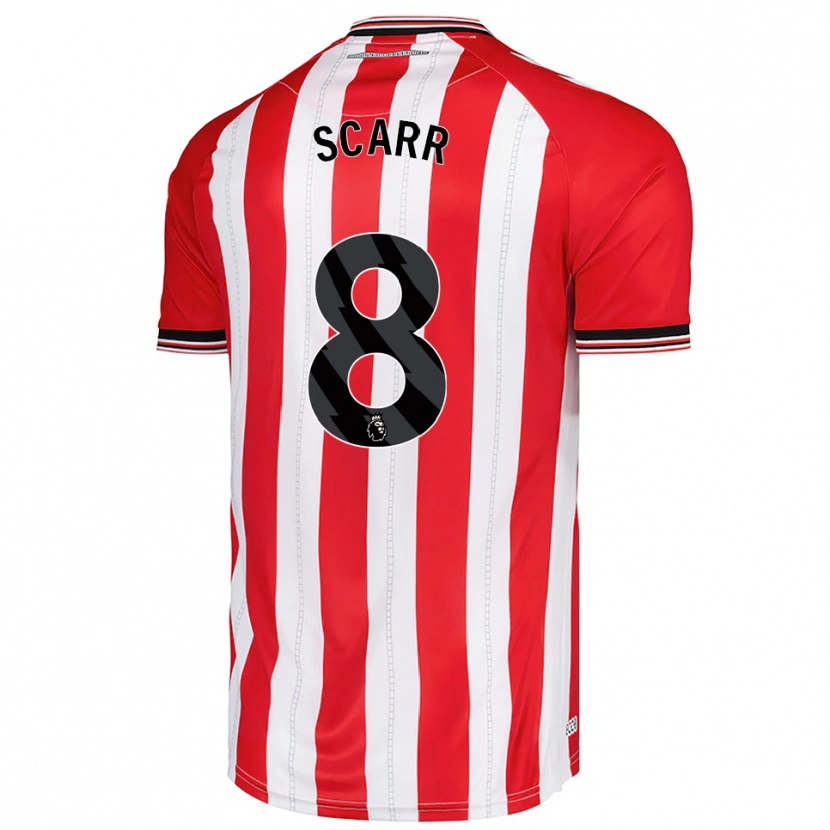 Danxen Niño Camiseta Emily Scarr #8 Rojo Blanco 1ª Equipación 2025/26 La Camisa México