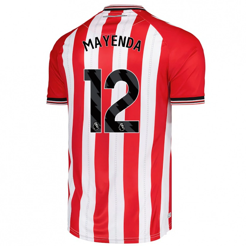 Danxen Niño Camiseta Eliezer Mayenda #12 Rojo Blanco 1ª Equipación 2025/26 La Camisa México