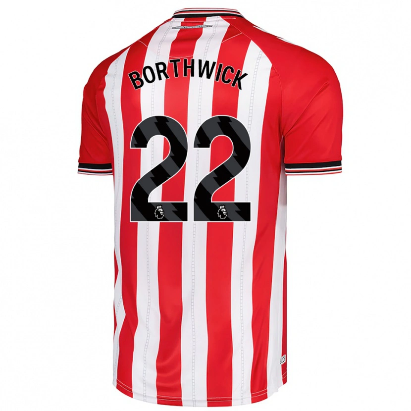 Danxen Niño Camiseta Megan Borthwick #22 Rojo Blanco 1ª Equipación 2025/26 La Camisa México