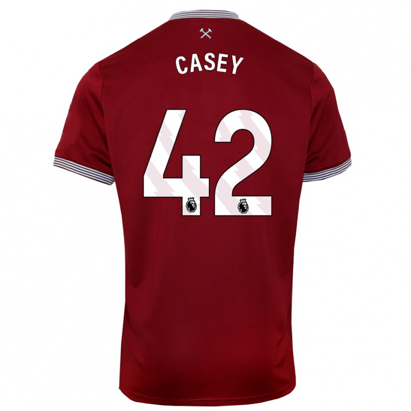 Danxen Niño Camiseta Kaelan Casey #42 Borgoña Blanco 1ª Equipación 2025/26 La Camisa México