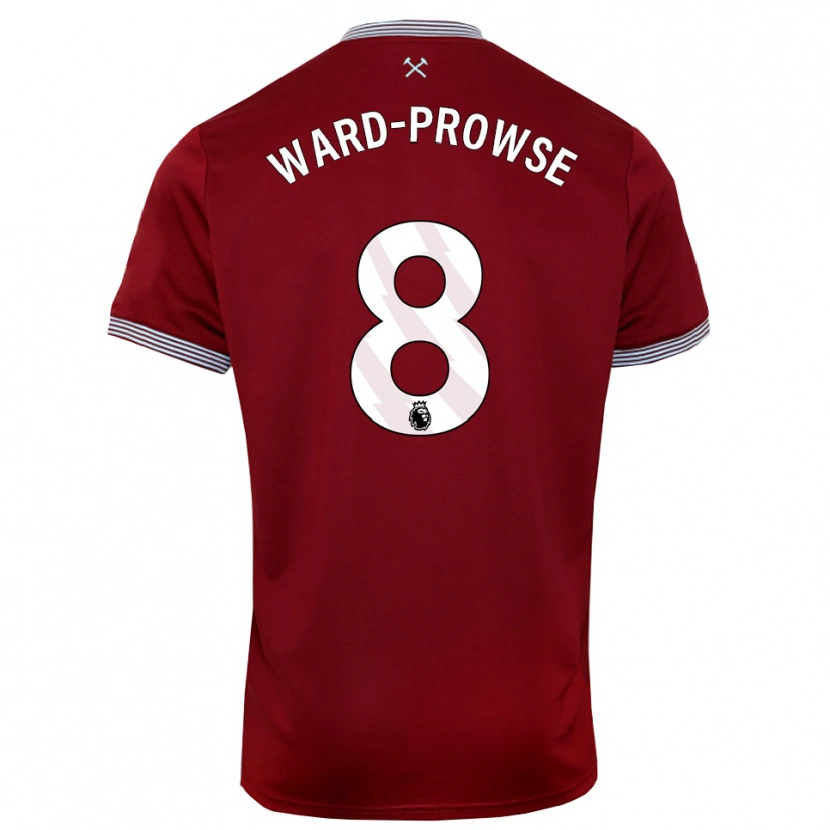 Danxen Niño Camiseta James Ward-Prowse #8 Borgoña Blanco 1ª Equipación 2025/26 La Camisa México