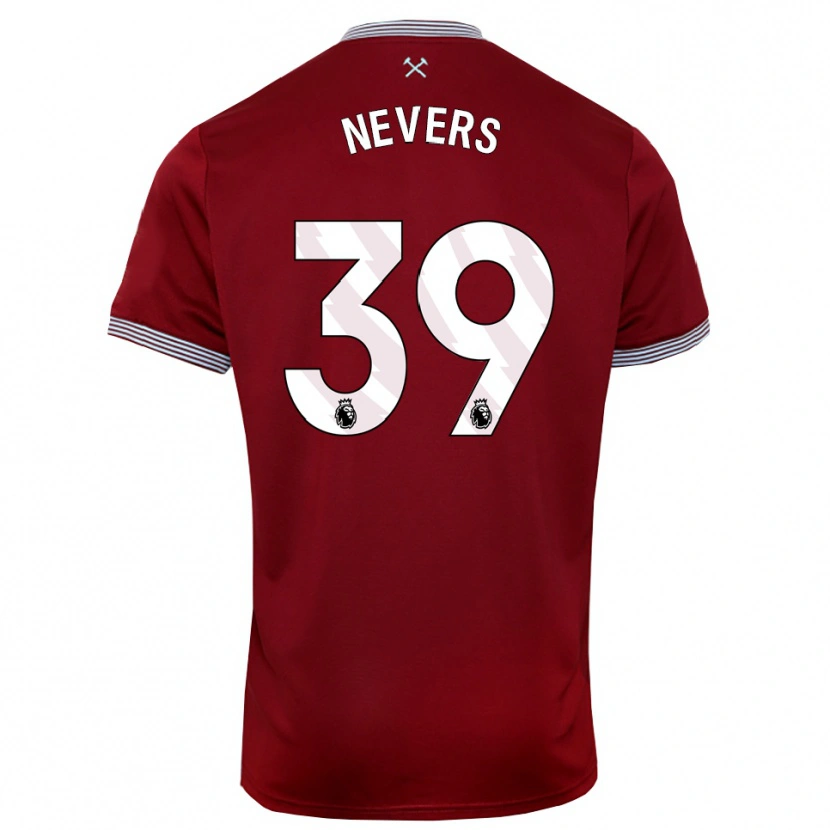 Danxen Niño Camiseta Thierry Nevers #39 Borgoña Blanco 1ª Equipación 2025/26 La Camisa México