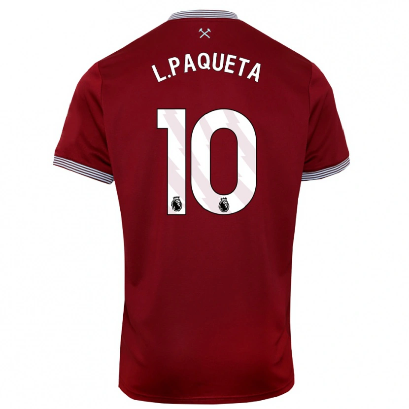 Danxen Niño Camiseta Lucas Paquetá #10 Borgoña Blanco 1ª Equipación 2025/26 La Camisa México