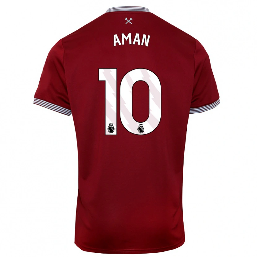 Danxen Niño Camiseta Abdulkareem Aman #10 Borgoña Blanco 1ª Equipación 2025/26 La Camisa México