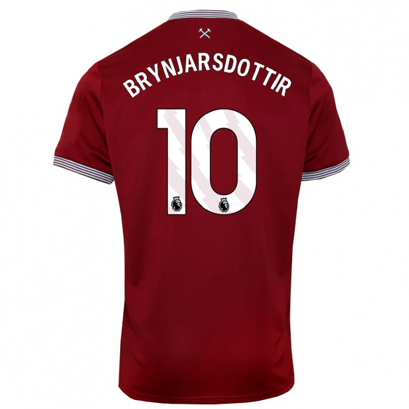 Danxen Niño Camiseta Dagný Brynjarsdóttir #10 Borgoña Blanco 1ª Equipación 2025/26 La Camisa México