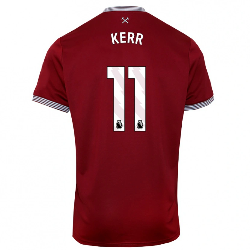 Danxen Niño Camiseta Joel Kerr #11 Borgoña Blanco 1ª Equipación 2025/26 La Camisa México