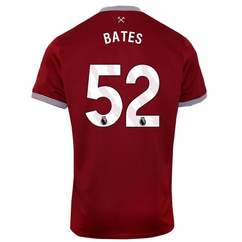 Danxen Niño Camiseta Billy Bates #52 Borgoña Blanco 1ª Equipación 2025/26 La Camisa México