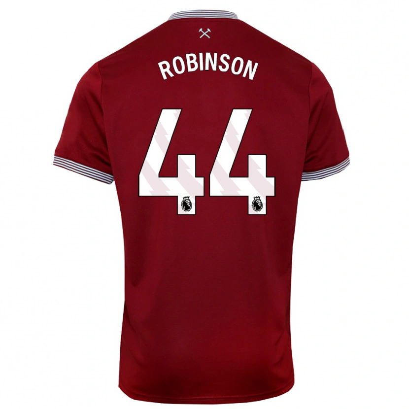 Danxen Niño Camiseta Junior Robinson #44 Borgoña Blanco 1ª Equipación 2025/26 La Camisa México