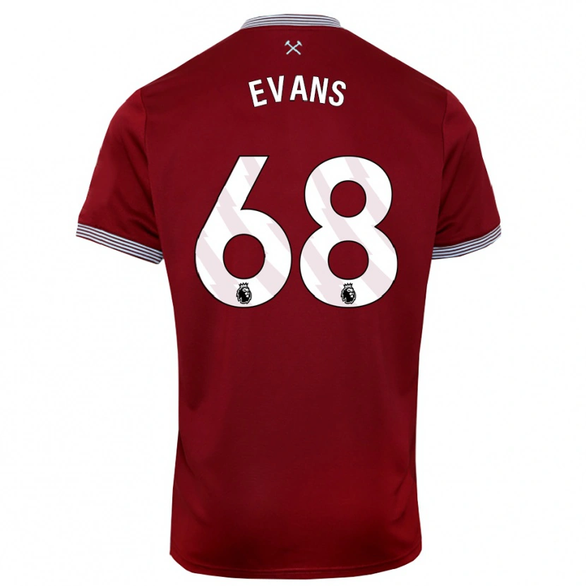 Danxen Niño Camiseta Isaac Evans #68 Borgoña Blanco 1ª Equipación 2025/26 La Camisa México