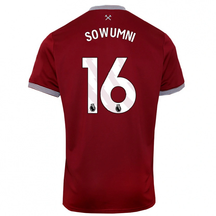 Danxen Niño Camiseta Elisha Sowumni #16 Borgoña Blanco 1ª Equipación 2025/26 La Camisa México