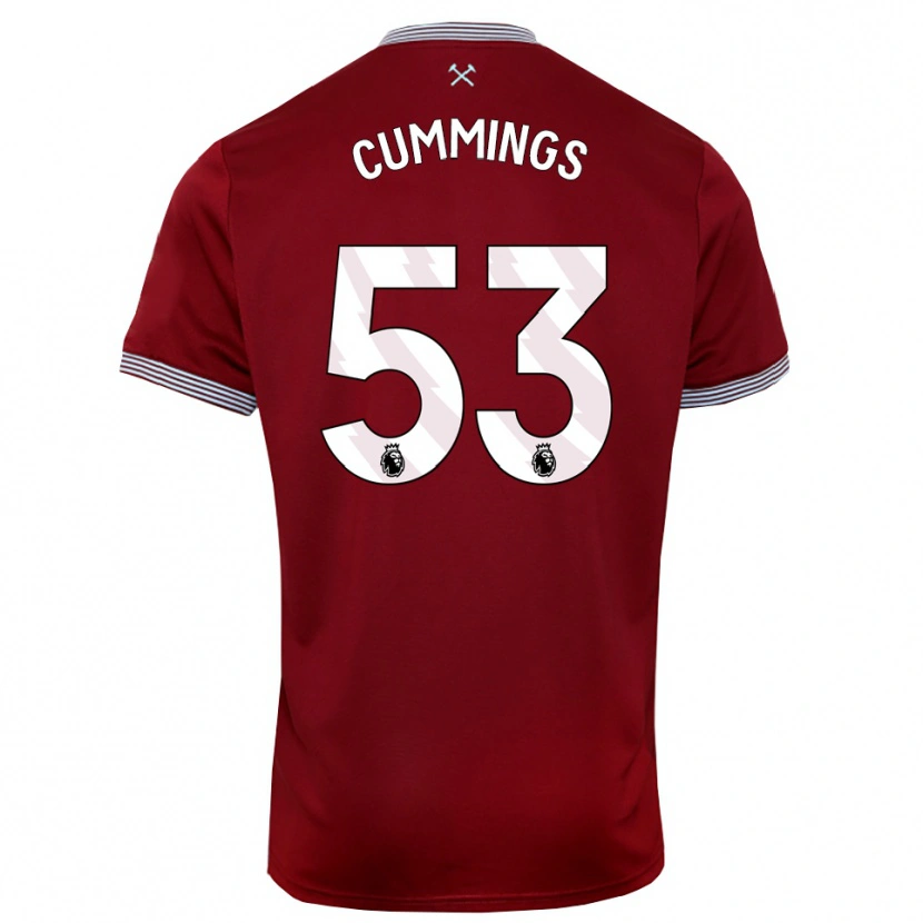 Danxen Niño Camiseta Daniel Cummings #53 Borgoña Blanco 1ª Equipación 2025/26 La Camisa México