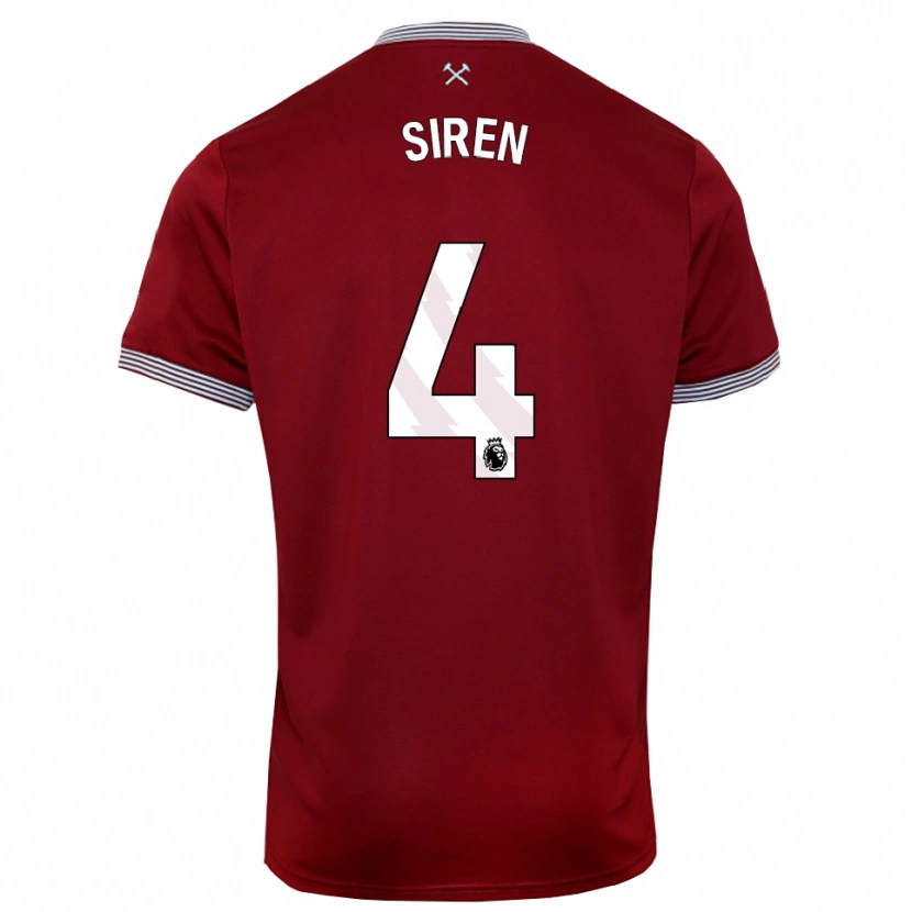Danxen Niño Camiseta Oona Siren #4 Borgoña Blanco 1ª Equipación 2025/26 La Camisa México