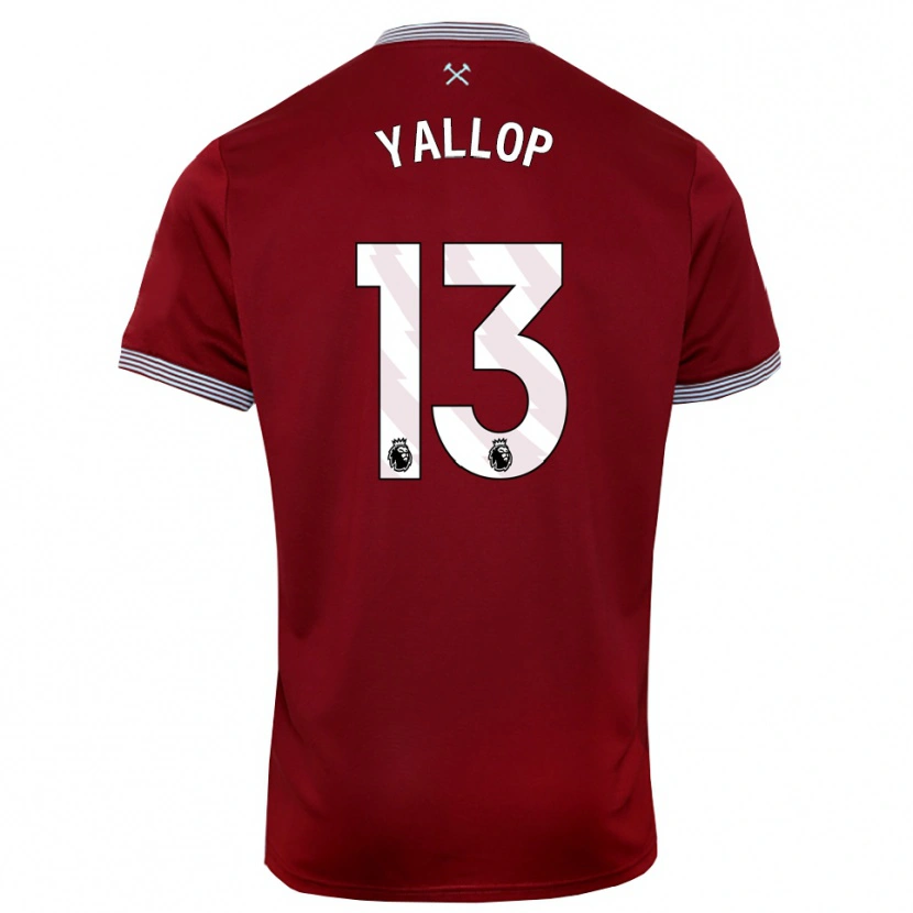Danxen Niño Camiseta Tameka Yallop #13 Borgoña Blanco 1ª Equipación 2025/26 La Camisa México