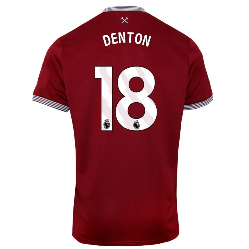 Danxen Niño Camiseta Anouk Denton #18 Borgoña Blanco 1ª Equipación 2025/26 La Camisa México