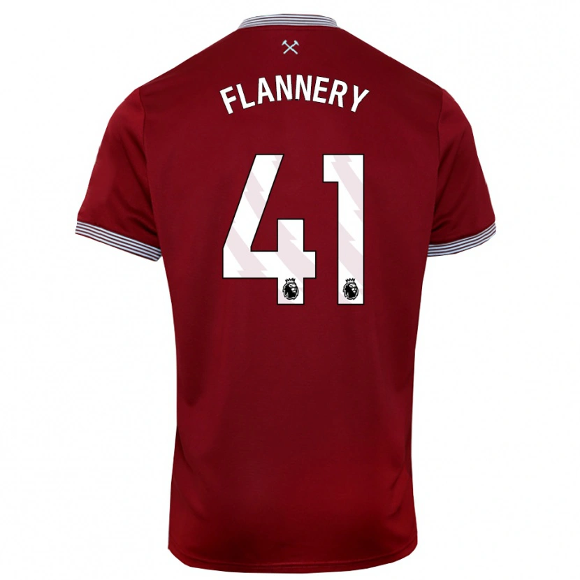 Danxen Niño Camiseta Keira Flannery #41 Borgoña Blanco 1ª Equipación 2025/26 La Camisa México
