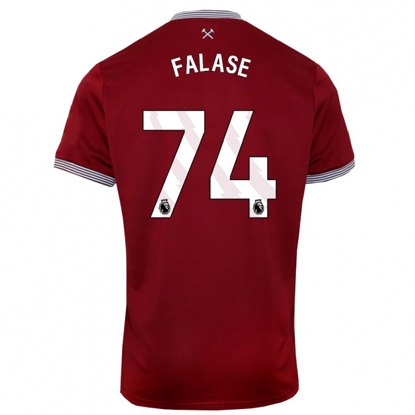 Danxen Niño Camiseta Asher Falase #74 Borgoña Blanco 1ª Equipación 2025/26 La Camisa México