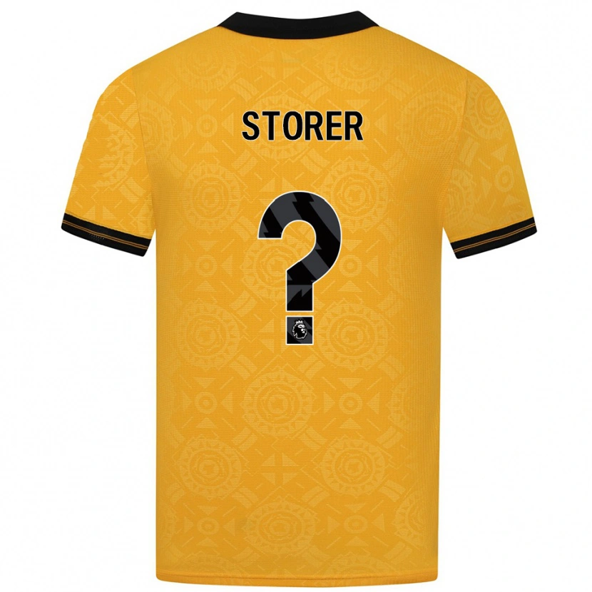 Danxen Niño Camiseta James Storer #0 Amarillo Negro 1ª Equipación 2025/26 La Camisa México