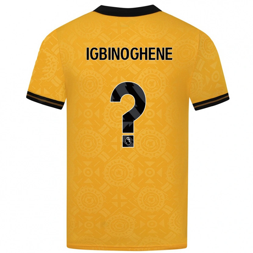 Danxen Niño Camiseta Testimony Igbinoghene #0 Amarillo Negro 1ª Equipación 2025/26 La Camisa México