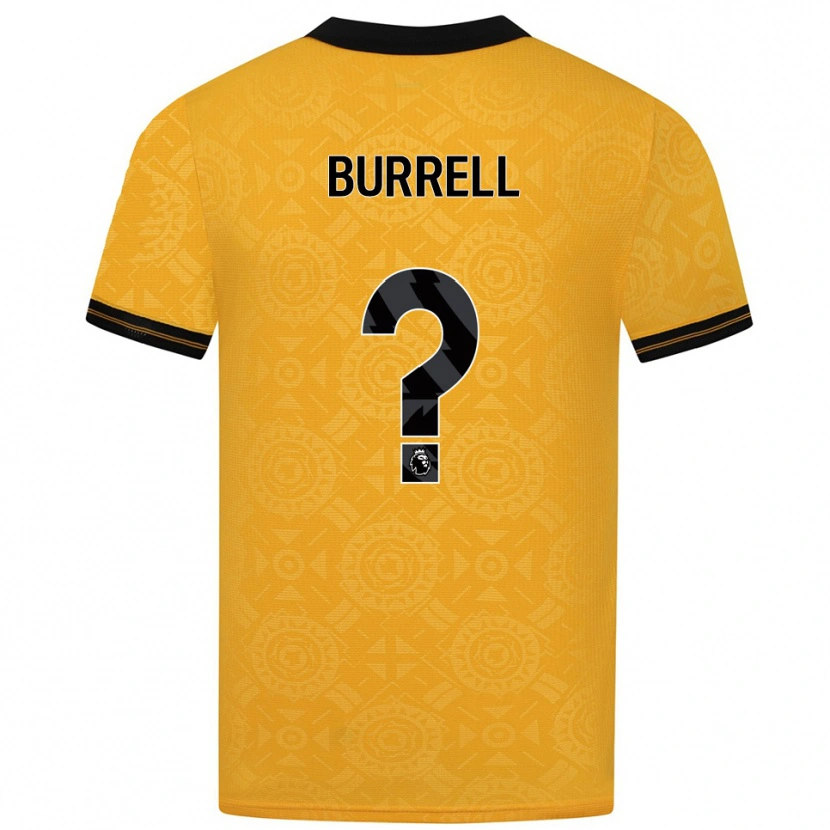 Danxen Niño Camiseta Ackeme Francis Burrell #0 Amarillo Negro 1ª Equipación 2025/26 La Camisa México