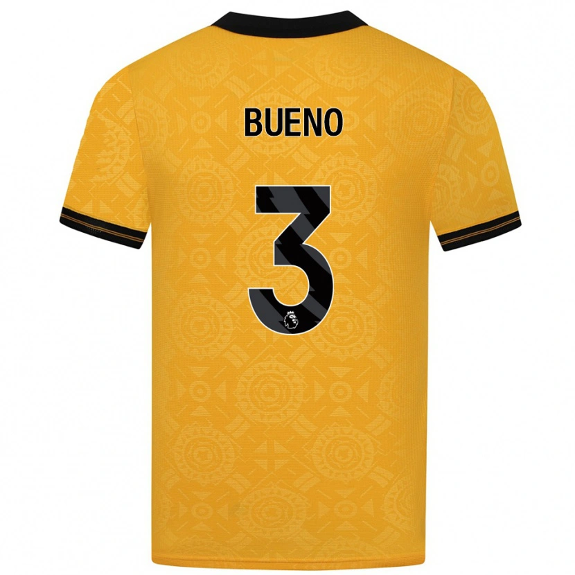 Danxen Niño Camiseta Hugo Bueno #3 Amarillo Negro 1ª Equipación 2025/26 La Camisa México