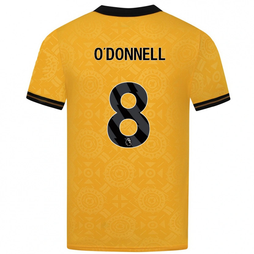 Danxen Niño Camiseta Luke O'donnell #8 Amarillo Negro 1ª Equipación 2025/26 La Camisa México