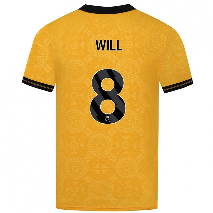Danxen Niño Camiseta Merrick Will #8 Amarillo Negro 1ª Equipación 2025/26 La Camisa México