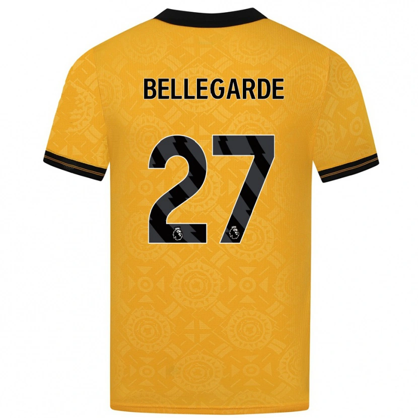 Danxen Niño Camiseta Jean-Ricner Bellegarde #27 Amarillo Negro 1ª Equipación 2025/26 La Camisa México
