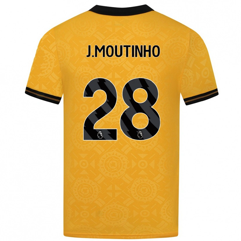 Danxen Niño Camiseta Joao Moutinho #28 Amarillo Negro 1ª Equipación 2025/26 La Camisa México