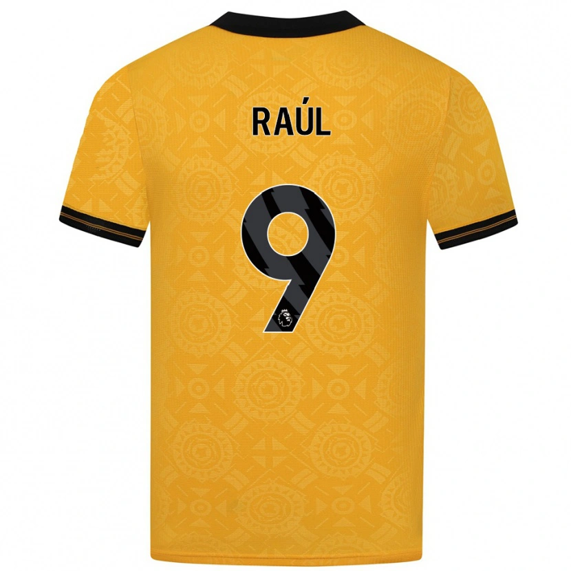 Danxen Niño Camiseta Raul Jimenez #9 Amarillo Negro 1ª Equipación 2025/26 La Camisa México