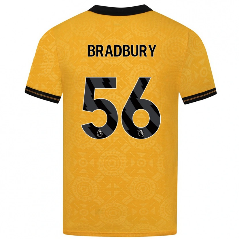 Danxen Niño Camiseta Makenzie Bradbury #56 Amarillo Negro 1ª Equipación 2025/26 La Camisa México