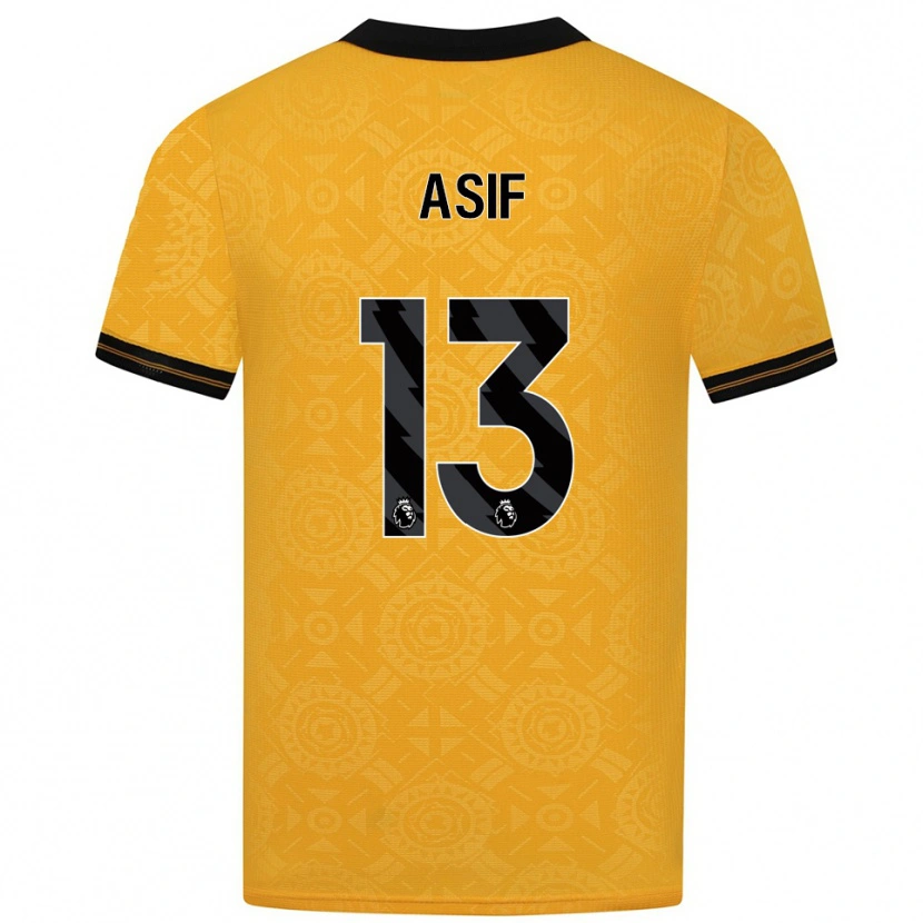 Danxen Niño Camiseta Daston Asif #13 Amarillo Negro 1ª Equipación 2025/26 La Camisa México