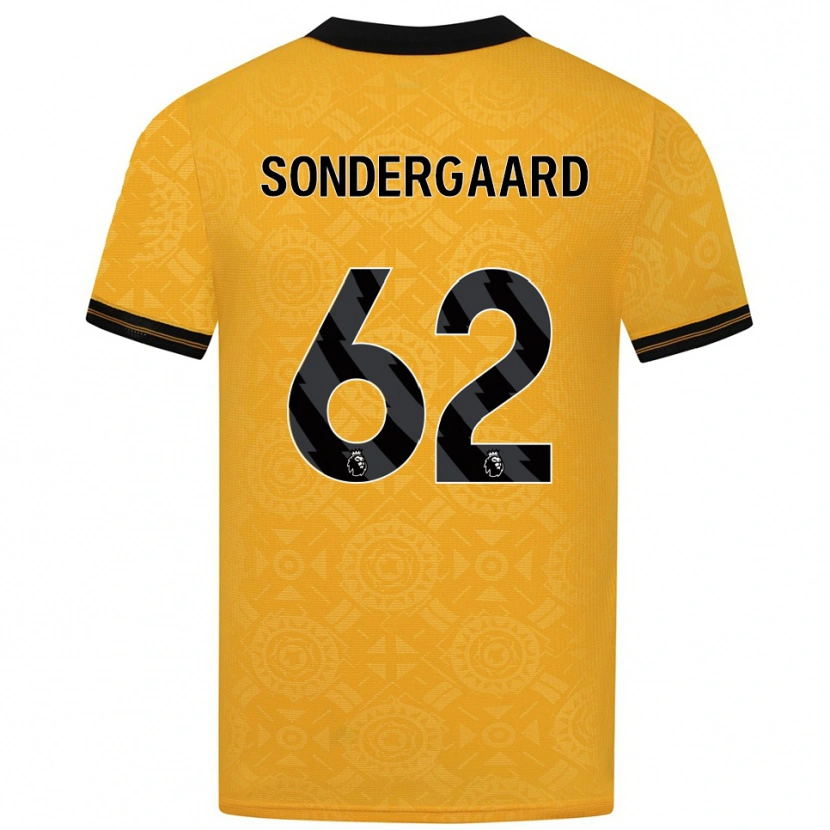 Danxen Niño Camiseta Andreas Sondergaard #62 Amarillo Negro 1ª Equipación 2025/26 La Camisa México