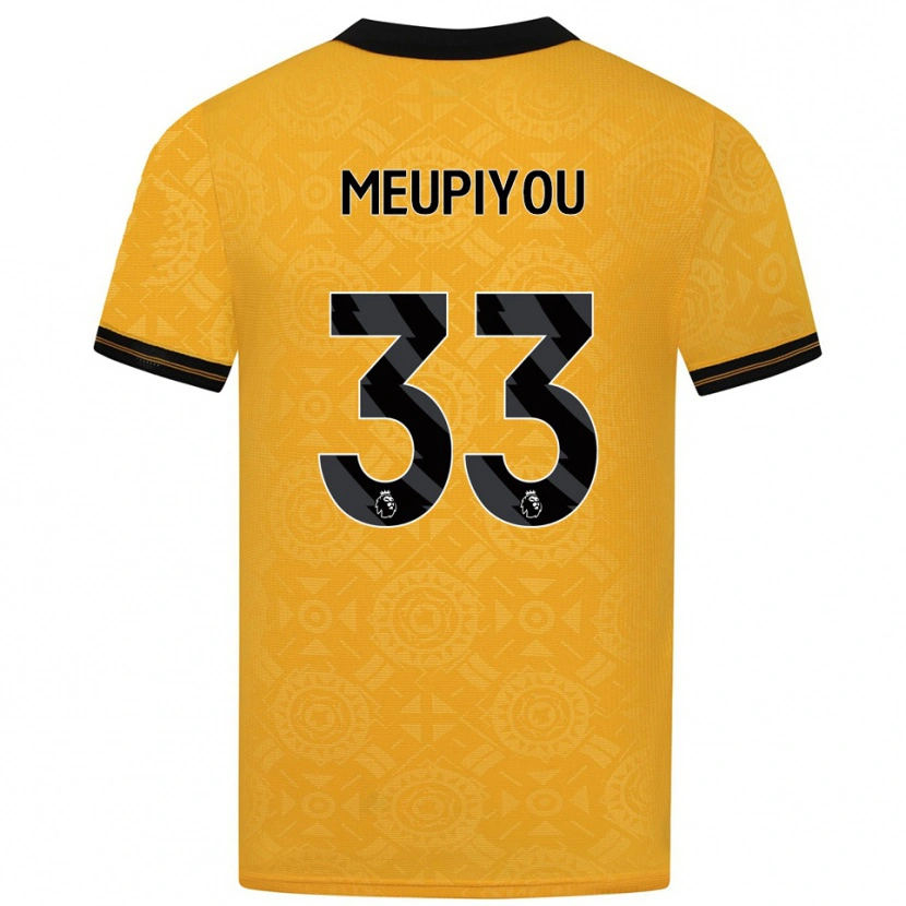 Danxen Niño Camiseta Bastien Meupiyou #33 Amarillo Negro 1ª Equipación 2025/26 La Camisa México