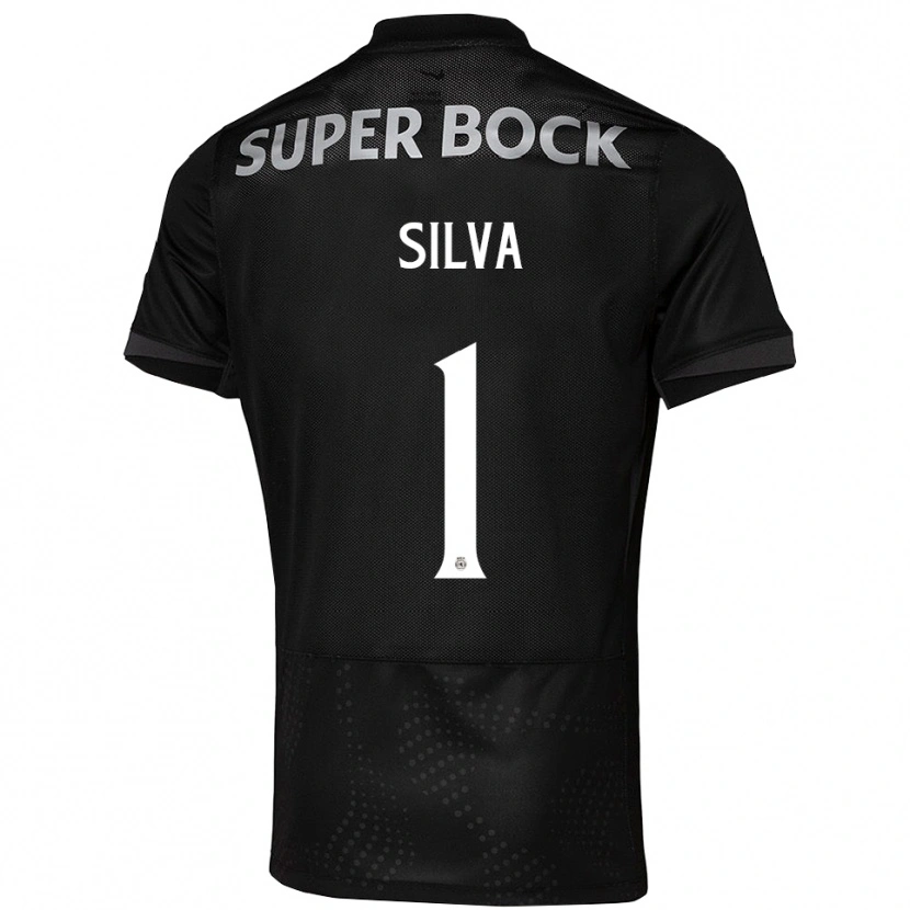 Danxen Niño Camiseta Rui Silva #1 Negro Blanco 2ª Equipación 2025/26 La Camisa México
