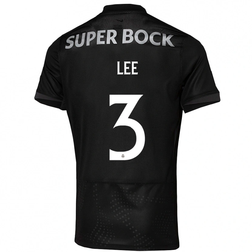 Danxen Niño Camiseta Afonso Lee #3 Negro Blanco 2ª Equipación 2025/26 La Camisa México