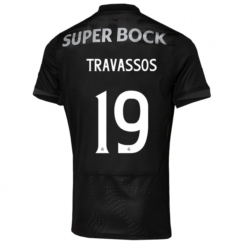 Danxen Niño Camiseta Diogo Travassos #19 Negro Blanco 2ª Equipación 2025/26 La Camisa México