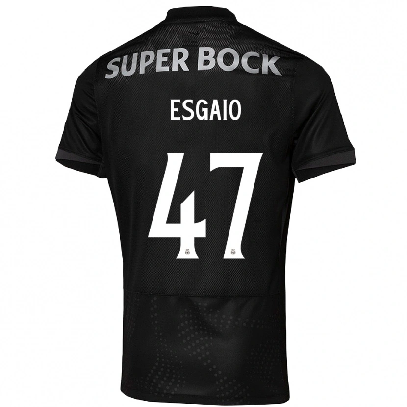 Danxen Niño Camiseta Ricardo Esgaio #47 Negro Blanco 2ª Equipación 2025/26 La Camisa México