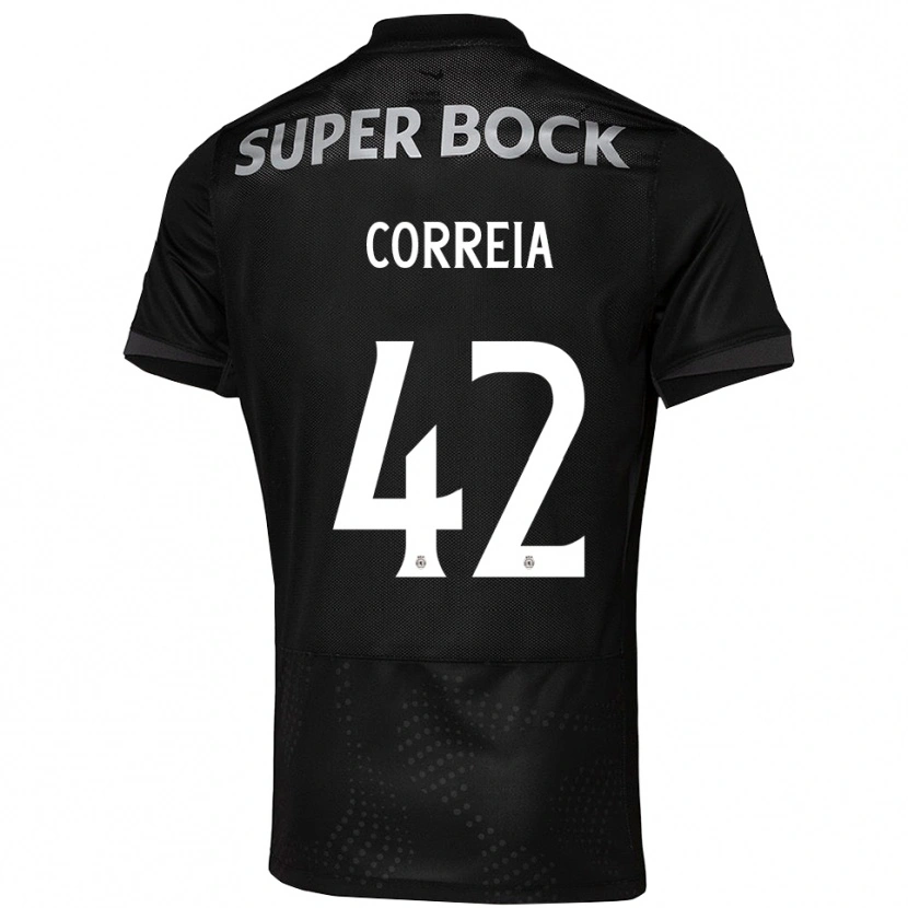Danxen Niño Camiseta Maísa Correia #42 Negro Blanco 2ª Equipación 2025/26 La Camisa México