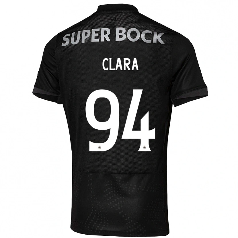 Danxen Niño Camiseta Diogo Clara #94 Negro Blanco 2ª Equipación 2025/26 La Camisa México
