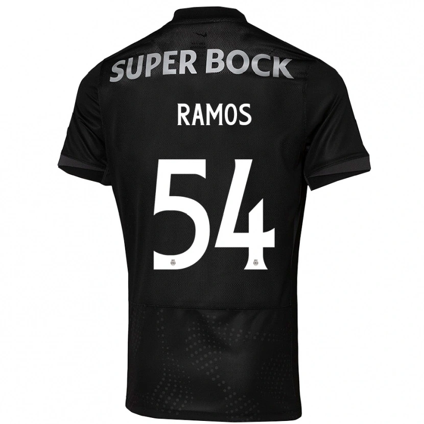 Danxen Niño Camiseta Bruno Ramos #54 Negro Blanco 2ª Equipación 2025/26 La Camisa México