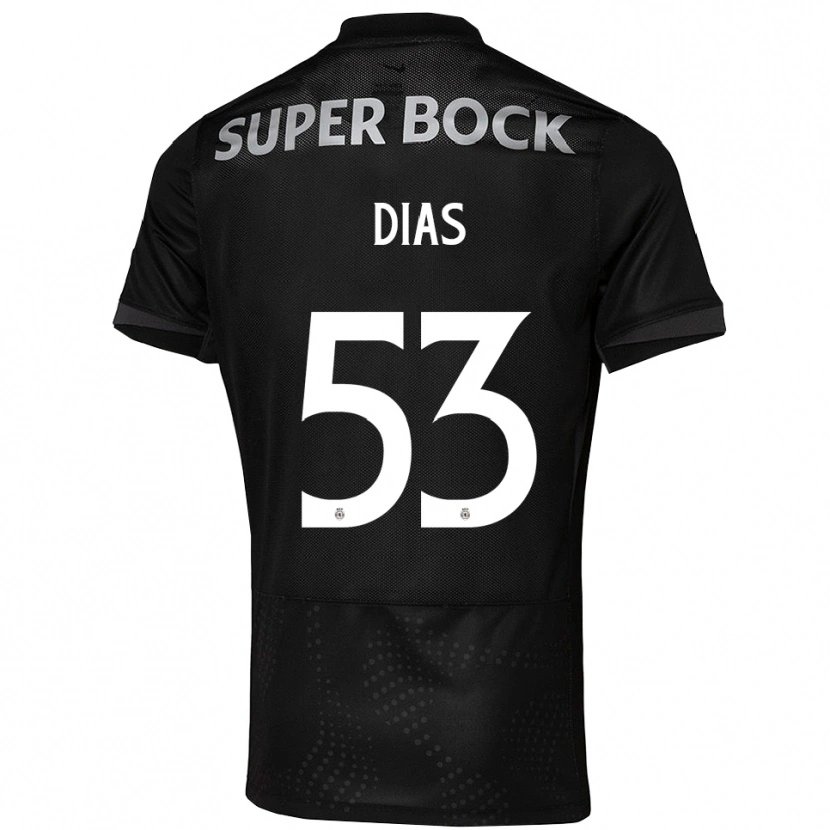 Danxen Niño Camiseta Rodrigo Dias #53 Negro Blanco 2ª Equipación 2025/26 La Camisa México