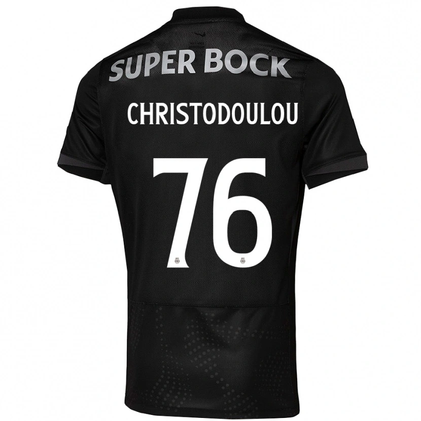 Danxen Niño Camiseta Argyris Christodoulou #76 Negro Blanco 2ª Equipación 2025/26 La Camisa México