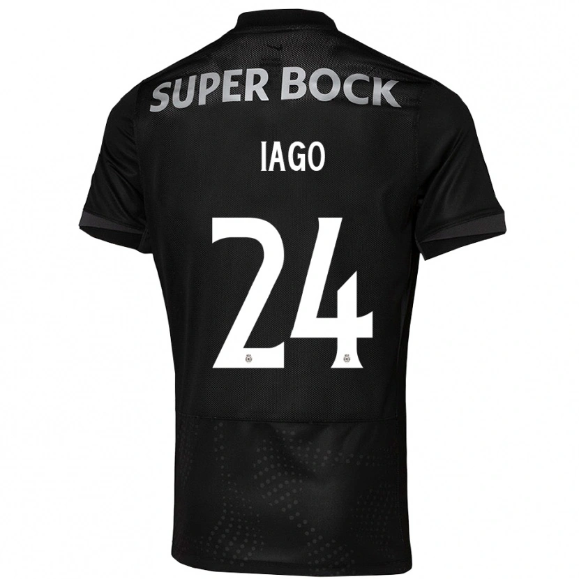 Danxen Niño Camiseta Paulo Iago #24 Negro Blanco 2ª Equipación 2025/26 La Camisa México